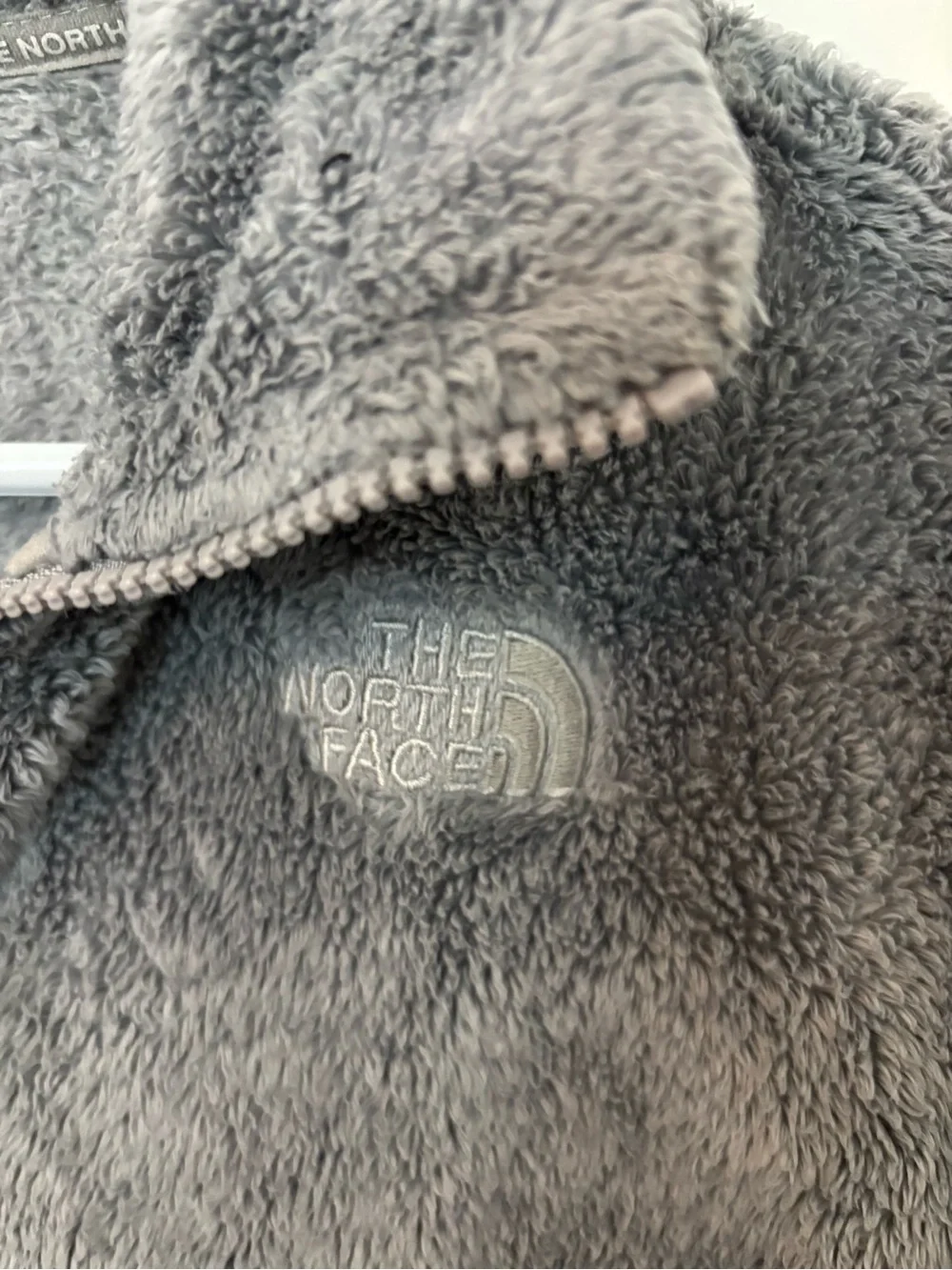 The North Face Fleece Jacket Gray Girls XL 18 Full Zip Cozy (Fits Women XS S)